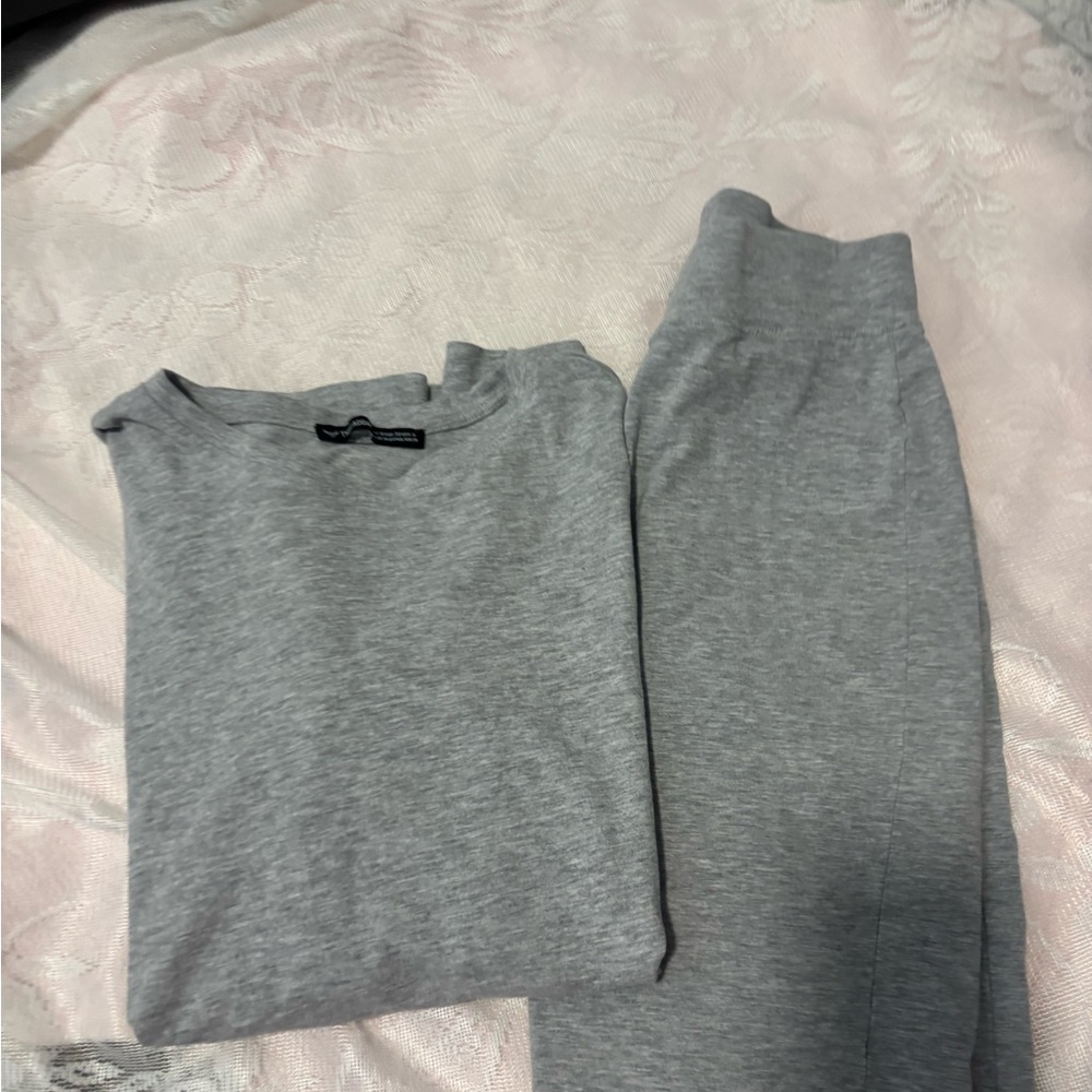 Gray T shirt and biker shorts Set